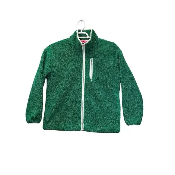 Lilly Pulitzer Sherpa Pullover Cozy Half Zip Pockets Green Size Small - Picture 2 of 14